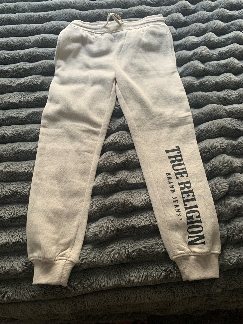 True Religion Off-White Logo Sweat Joggers